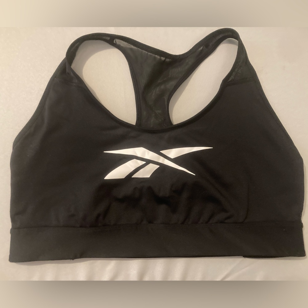 Reebok Black and White Racerback Bra